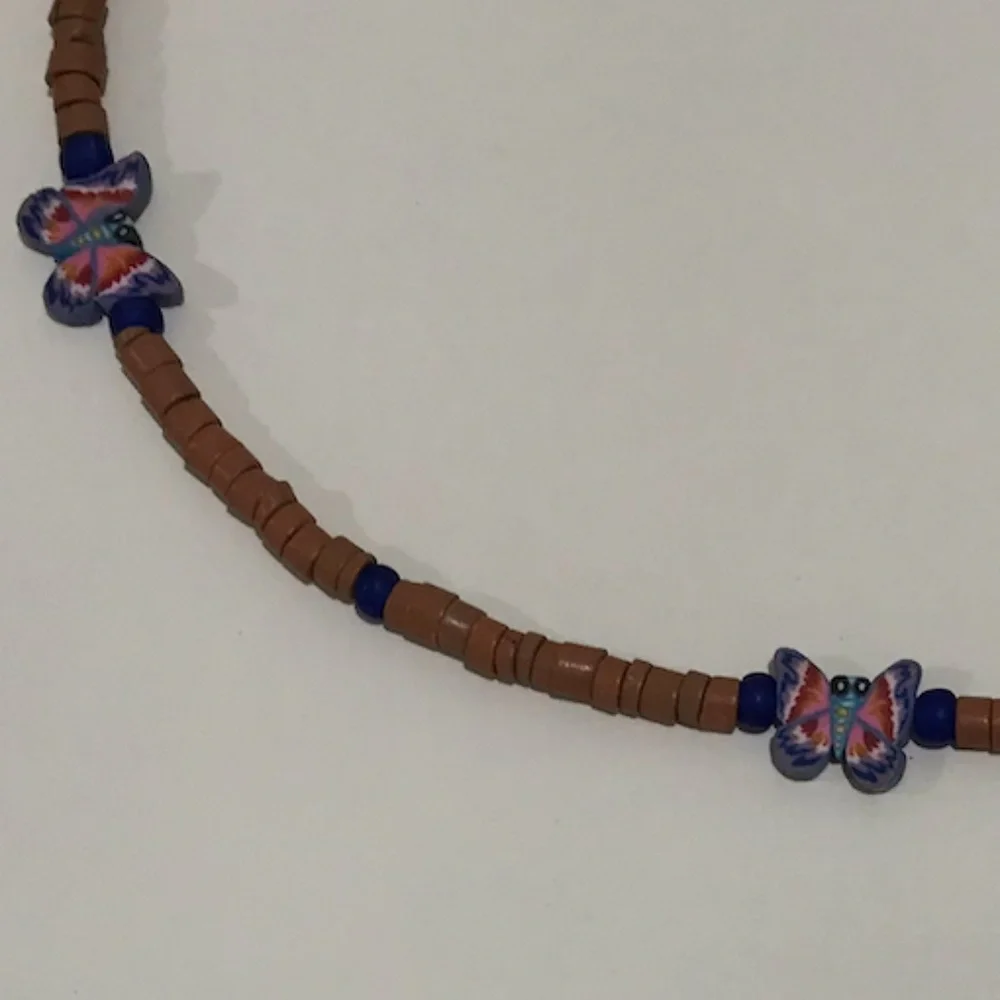 Bohemian Butterfly🦋🦋🦋Beaded Artisan Necklace - Picture 3 of 9